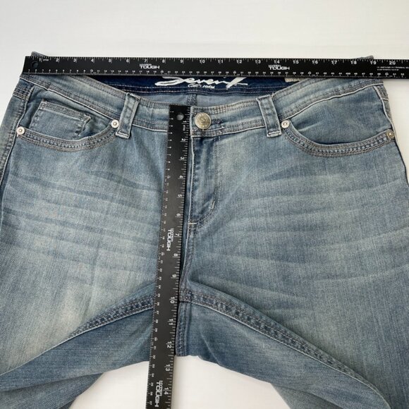 Seven7 Jean Women 18 Plus Boot Cut Mid 38x32.5 Distress Denim Luxe Y2K Core Ex - Picture 14 of 16
